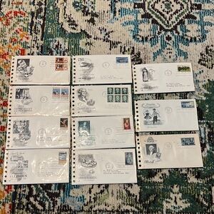 Vintage First Day of Issue Postcard stamp collection